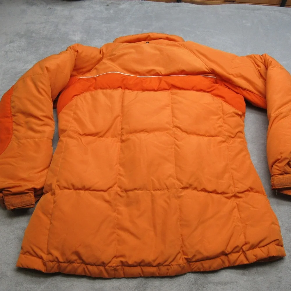 Columbia Down? Jacket Youth 18/20 XL Orange Insulated Quilted Puffer Winter Snow